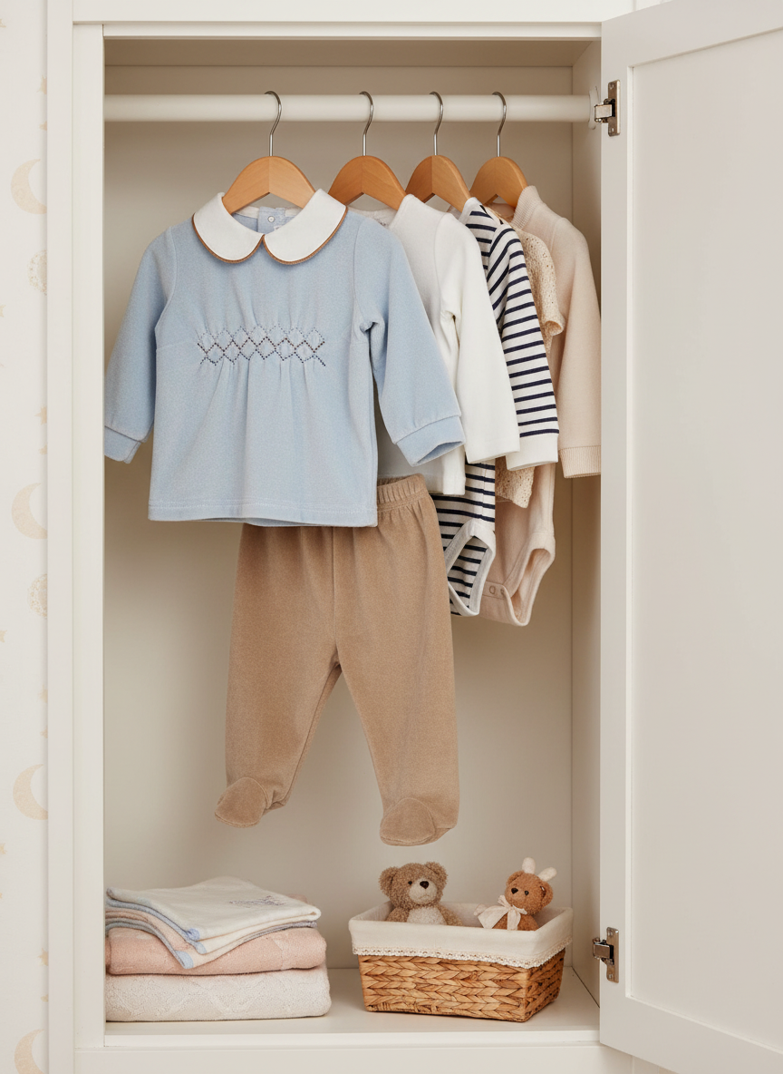 Set Nascita “Dolce Incontro” – Celeste & Beige
