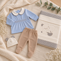 Set Nascita “Dolce Incontro” – Celeste & Beige