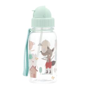borraccia personalizzata bambini 500 ml in Tritan con cannuccia silicone – senza BPA – nome stampato